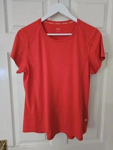 M&S Goodmove Tech Top Size 16 Active Gym Coral Colour Short Sleeves Workout - Picture 1 of 10