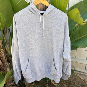 Vintage Asics USA Gray Hoodie XL 26x25 90s Sweatshirt Embroidered Logo - Picture 1 of 5