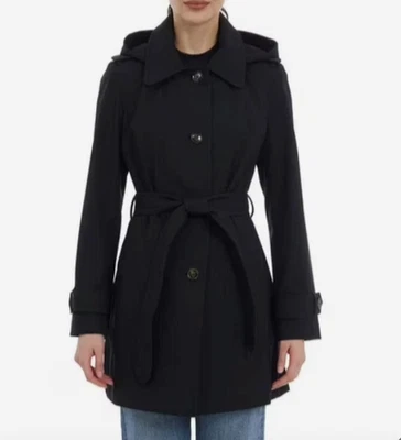 Gabardina London Fog para mujer talla XXL negra nueva con etiquetas Foto 1 de 4