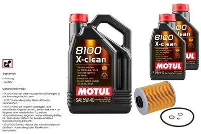MOTUL, FEBI BILSTEIN FEBI BILSTEIN Ölfilter 7 L MOTUL 8100 X-CLEAN 5W-40 für BMW 3er Cabriolet E36