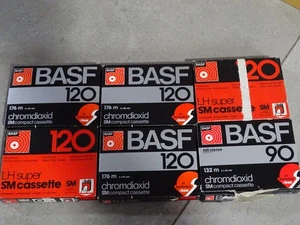 BASF 120 SM CHROMDIOXID 4X PLUS 2x BASF LH SUPER 90 UNBENUTZT NEU NEW - Picture 1 of 5
