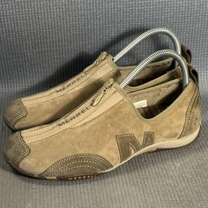 Zapatos informales mocasines de gamuza marrón y tostado Merrell Barrado para mujer talla 8 - Imagen 1 de 9