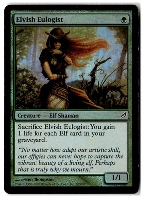 MTG Foil Elvish Eulogist - Lorwyn Heavily Played English - Image 1 of 2