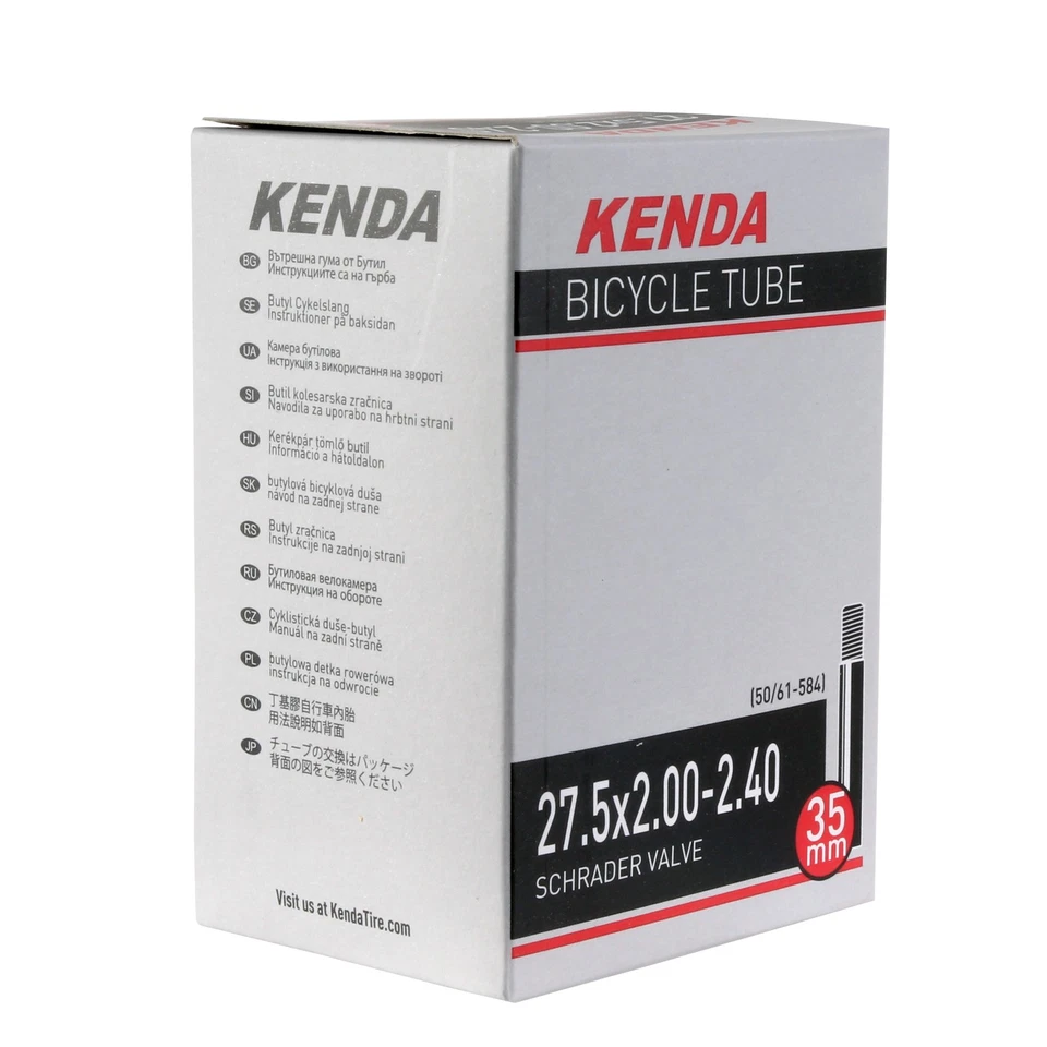 Kenda Butyl tube, 27.5 (650b) x 2.0-2.4" Schrader Valve/35mm - each - Image 1 of 1