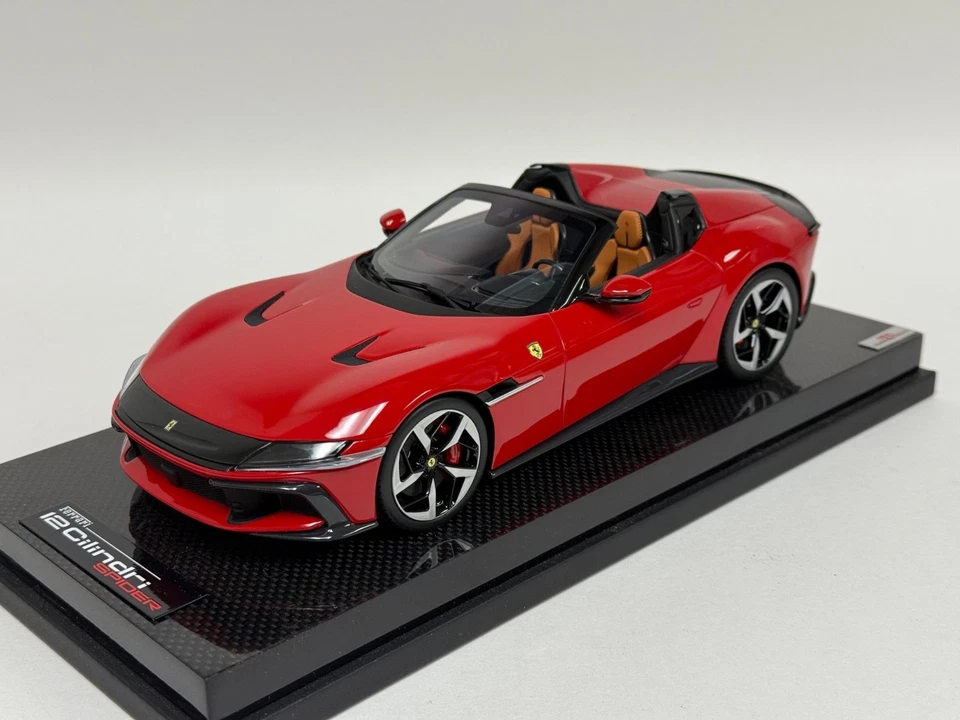 1/18 MR Collection Ferrari 12 Cilindri Spider Red Corsa Carbon Base 99 pc FE044C - Image 1 of 4