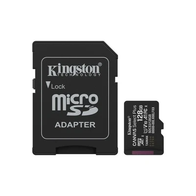 Kingston Technology 128GB microSDXC Canvas Select Plus Gen3 150MB/s A1 (Adattato - Immagine 1 di 4