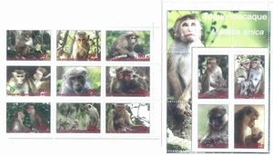 Foglio Francobolli+Blocco Toque Macaco 2020 Emissione Corea Scimmie - Foto 1 di 1