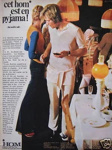 PUBLICITÉ HOM PYJAMA ÉLÉGANCE VIRILE POUR LES HOMMES - Imagen 1 de 1