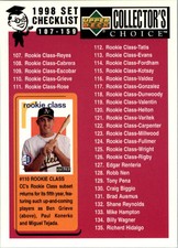 1998 Collector's Choice Baseball #21 CL 3 Grieve Thomas Gwynn