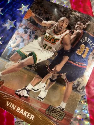 1999-00 TOPPS STADIUM CLUB CHROME VIN BAKER BUCKS SONICS #77 CSTORE RARE - Image 1 of 3