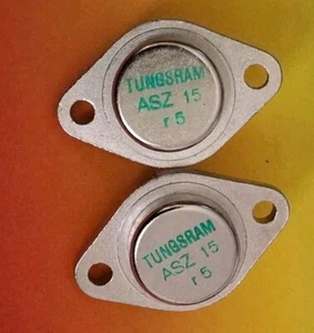 2x ASZ15 Endstufen Transistor Germanium PNP 60V 8A 30W NOS aus Depot Bestand - Bild 1 von 2