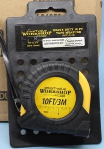 Wholesale Lot Smart Value tape measure 10 ftx1/2 inch with blade lock 24 pieces - Imagen 1 de 2