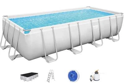 BESTWAY Pool POWER STEEL 549 x 274 cm Set mit Leiter Filterpumpe & Metallrahmen - Bild 1 von 4