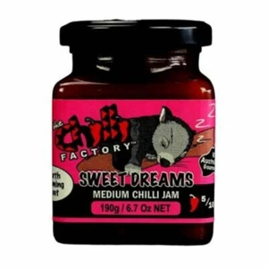 906111 1 x 190G JAR OF THE CHILLI FACTORY SWEET DREAMS MEDIUM CHILLI JAM SPICY - Picture 1 of 1