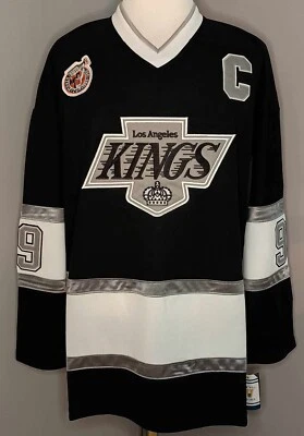 Wayne Gretzky Los Angeles Kings Black "1988-1991 Throwback" CCM NHL Jersey - Image 1 of 3