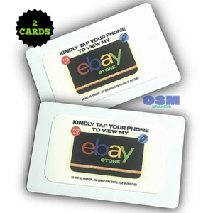 2 CONFEZIONI Biglietto da visita - Negozio eBay/Proprietario NFC Toccare per andare al tuo negozio eBay - Foto 1 di 5
