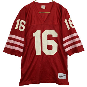 Vintage San Francisco 49ers Joe Montana Football Jersey Size Large Nfl Red 90s