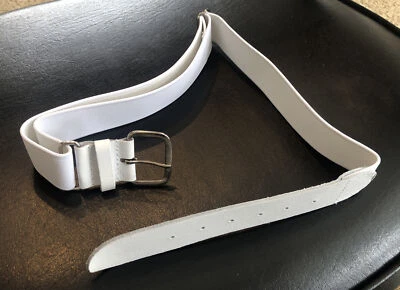 Cinturón de béisbol softbol ALL-STAR ajustable ADULTO 1,5" ancho BLANCO 1570PRO Foto 1 de 4