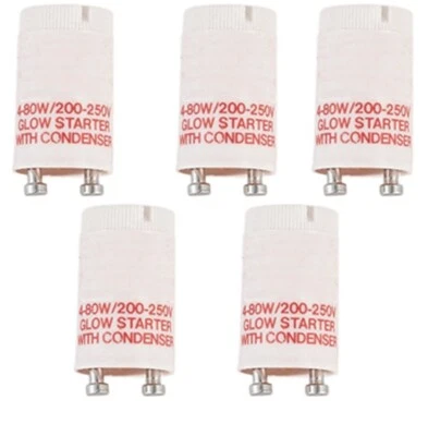 5 Pack Flourescent Tube Strip Light Lamp Starters Bulb 220-240V FS-U 4W - 80 - Image 1 of 4