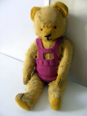 Zephyrin ours ancien né vers 1940 hauteur 52 cm remplis de paille. - Photo 1/4