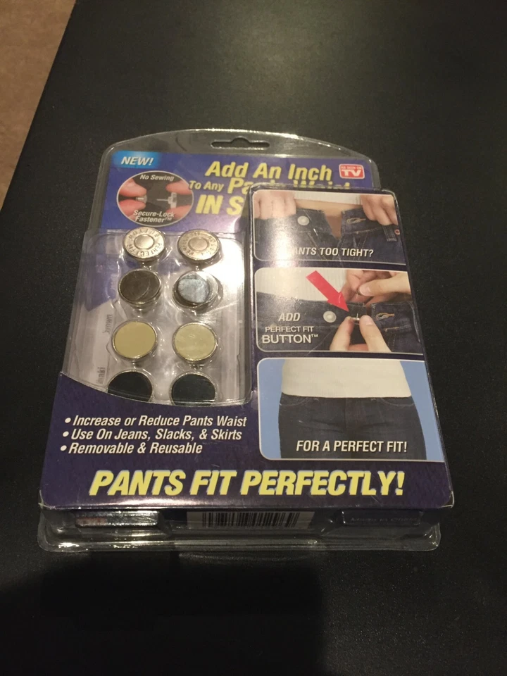 Perfect Fit Button Add An Inch To Any Jeans Pants Waist In Seconds As Seen On Tv - Image 1 of 1