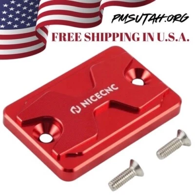 Brake Reservoir Cap Cover Red Kawasaki Z125 Pro 2017-24 KRT 17-18 SE 2018 Z 125 - Image 1 of 4