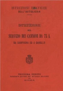 ARTIGLIERIA TERRESTRE Cannone 75A Avancarica 1905 Manual DVD - Foto 1 di 1
