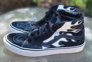 Vans SK8-Hi Para Hombre Blanco y Negro Llama Gamuza Zapatos de Patineta 507698 Talla 9.5 - Imagen 1 de 7