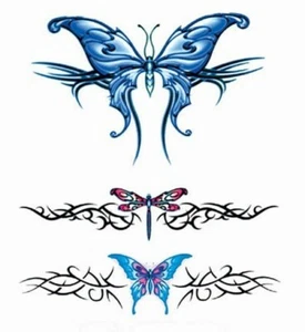 3 BUTTERFLIES STICKER - BUTTERFLY GOTHIC FAIRIES Decal -E10 - Picture 1 of 1