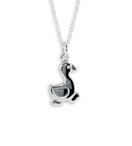 Collana con ciondolo anatra nuovo in argento sterling 925 - S-487SIL - Foto 1 di 1