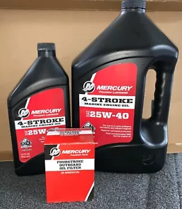 Mercury OEM Four Stroke Oil & Filter Kit 75/90/115HP 2.1L Similar to 8M0107510 - Picture 1 of 6