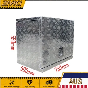Heavy Duty Aluminium Generator Tool Box 750x500x550mm 2mm Checker Plate Lockable - Picture 1 of 4