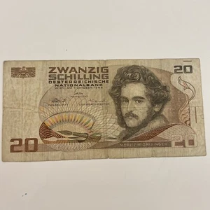 Austria 20 Shillings 1986 banknote Demonitized Note Zwanzig Shilling Banknote - Picture 1 of 2