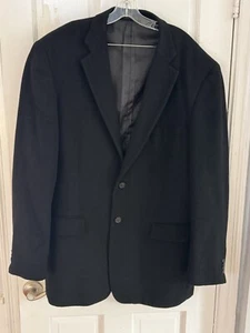 M Vallillo e Figli Cashmere Wool Men’s Sz 48L Jacket Black - Picture 1 of 9