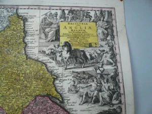 Britanniae sive Angliae regnum, 1740, Seutter M., old colours 49 x 56 cm., - Picture 1 of 9
