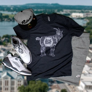 Camiseta Local Goat Distillery para hombre cuello redondo - negra o gris - S a 3XL - Imagen 1 de 12