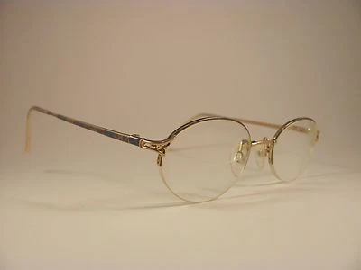 Monturas de gafas vintage Marchon Tres Jolie 403 azul otoño naranja y dorado RX Foto 1 de 4