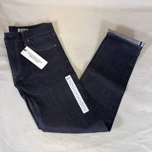 Uniqlo 31 x 32 Herren Jeans Denim Selvedge Slim Fit Straight Dark Raw 69 Navy NEU - Bild 1 von 7
