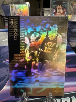 John Stockton 1995-96 Upper Deck Utah Jazz Hologram Basketball Card #H8 HOF - Image 1 of 4