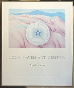 Poster originale vintage 1979 Georgia O'Keeffe Datura e Pedernal Loch Haven arte - Foto 1 di 17