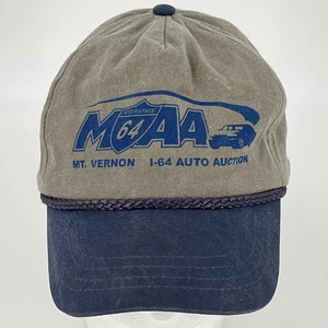VTG 90s Rope Hat -Mt Vernon I-64 Auto Auction - Cobra SnapBack Baseball Cap VGUC - Picture 1 of 12