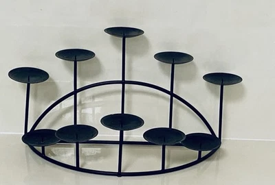 Candelabro de hierro forjado negro mate 10 velas Foto 1 de 3