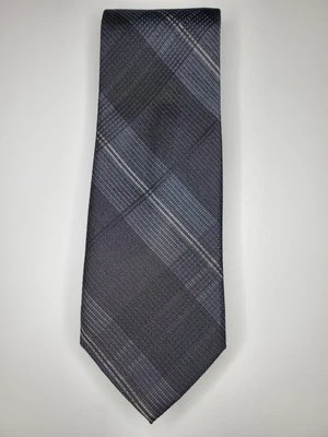 Corbata Van Heusen / Cuadros negros / 79 % seda / L-58 pulgadas y W-2,75 pulgadas Foto 1 de 4