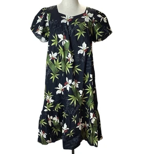 KY’s Abito Hawaiano Vintage MuMu Donna XL 100% Cotone - Foto 1 di 6