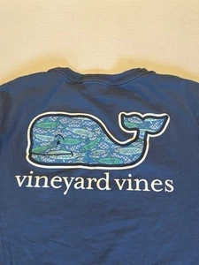 Vineyard Vines Boy’s Short Sleeve Blue Fish Whale Pocket Tee xLarge 18 - Picture 1 of 7