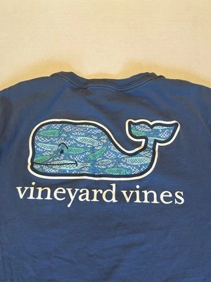 Vineyard Vines Boy’s Short Sleeve Blue Fish Whale Pocket Tee xLarge 18 - Image 1 of 4