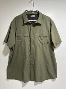 COLUMBIA SPORTSWEAR COMPANY - MEN'S XL SHORT SLEEVE BUTTON DOWN SHIRT - OLIVE - Picture 1 of 11