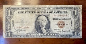 1935 A $1 One Dollar Hawaii Emergency Issue Silver Certificate FRN - Picture 1 of 2