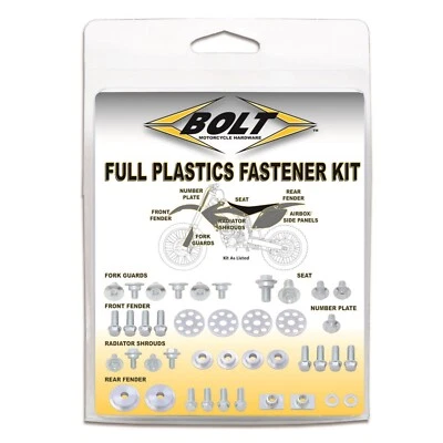 BOLT MOTORCYCLE HARDWARE Yamaha Motocross Plastique Kit Fixation YZF 250 2010 - 2013 Écrous Vis Rondelles