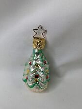 Christmas Glass Ornament Tree 2 Inch Germany Inge Glas Old World #2